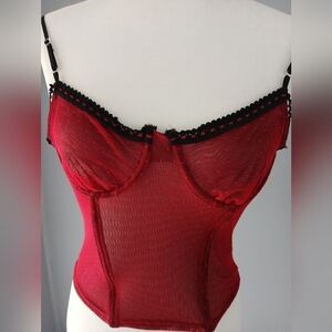 Rene Rofe Bustier Red/Black M. FL